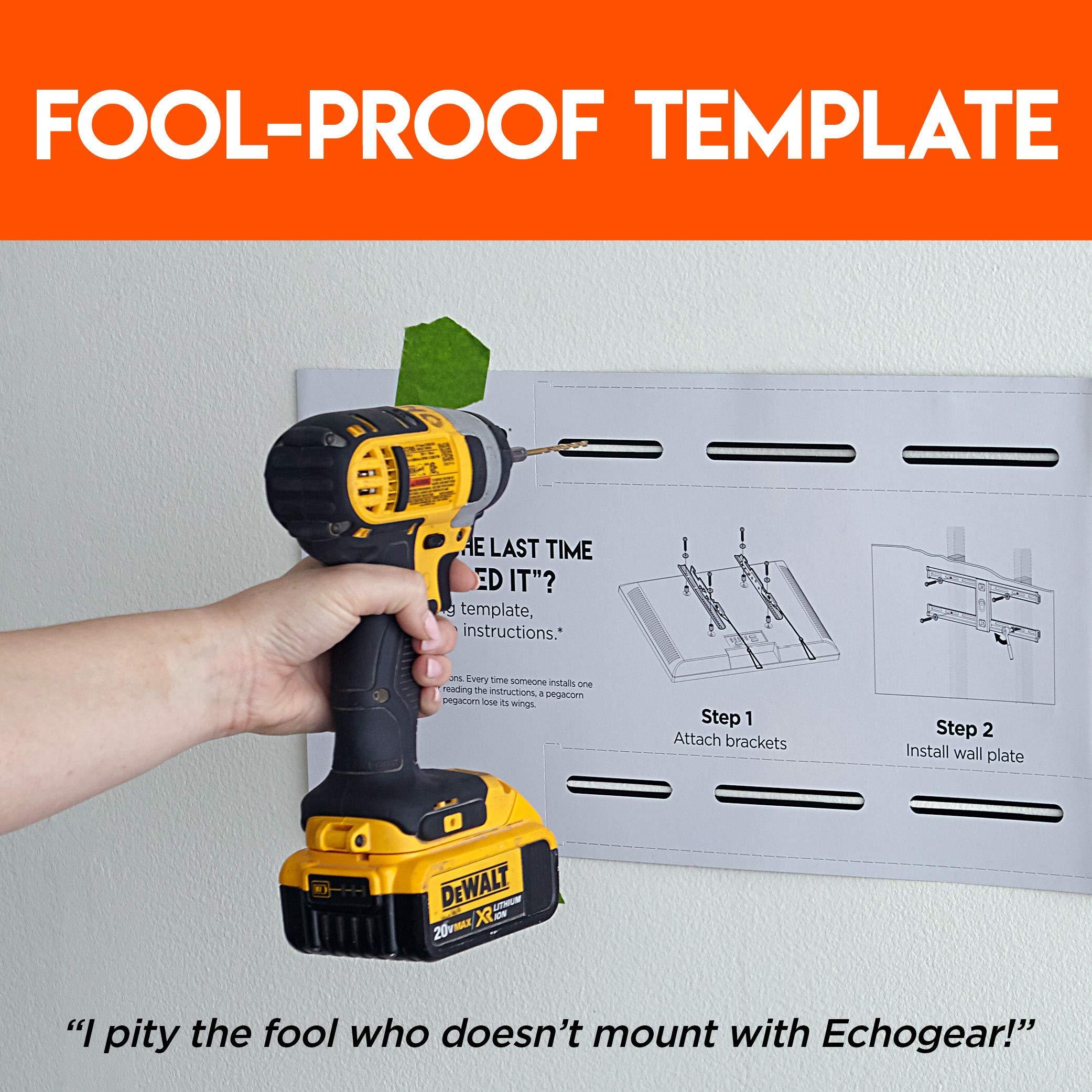 ECHOGEAR ECHOGEAR Low Profile TV Wall Mount & Universal Soundbar Wall Mount Bracket - for TVs Up to 90" - 2.25" Low Profile