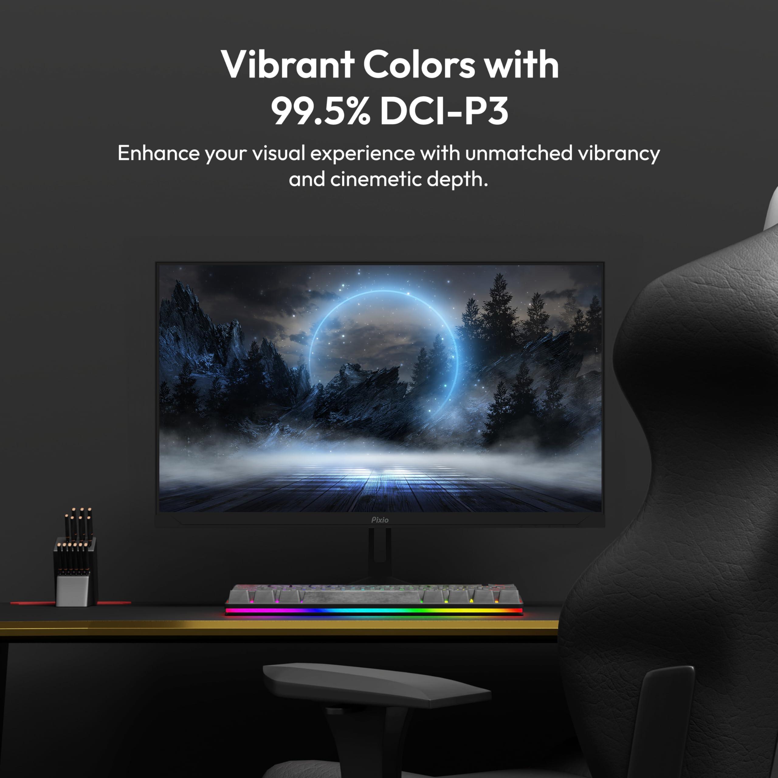 Pixio Pixio PX27U Wave 27 inch 160Hz Refresh Rate 4K 3840x2160p Resolution Fast IPS Panel 1ms GTG Response Time 4K Gaming Monitor with Adaptive Sync