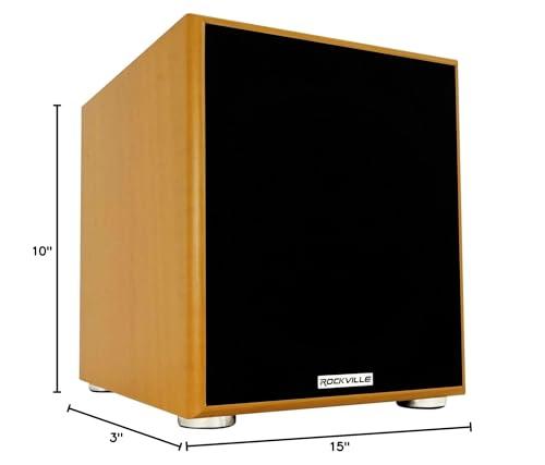 Rockville Rockville Bundle: (2) RockTower 64C Classic Tower Speakers Bundle with (1) Amp Space Silver WiFi Receiver+(1) Rock Shaker 10" Subwoofer+(1) RCDR25B+(2) BN20 Audio Cables (7 Item)