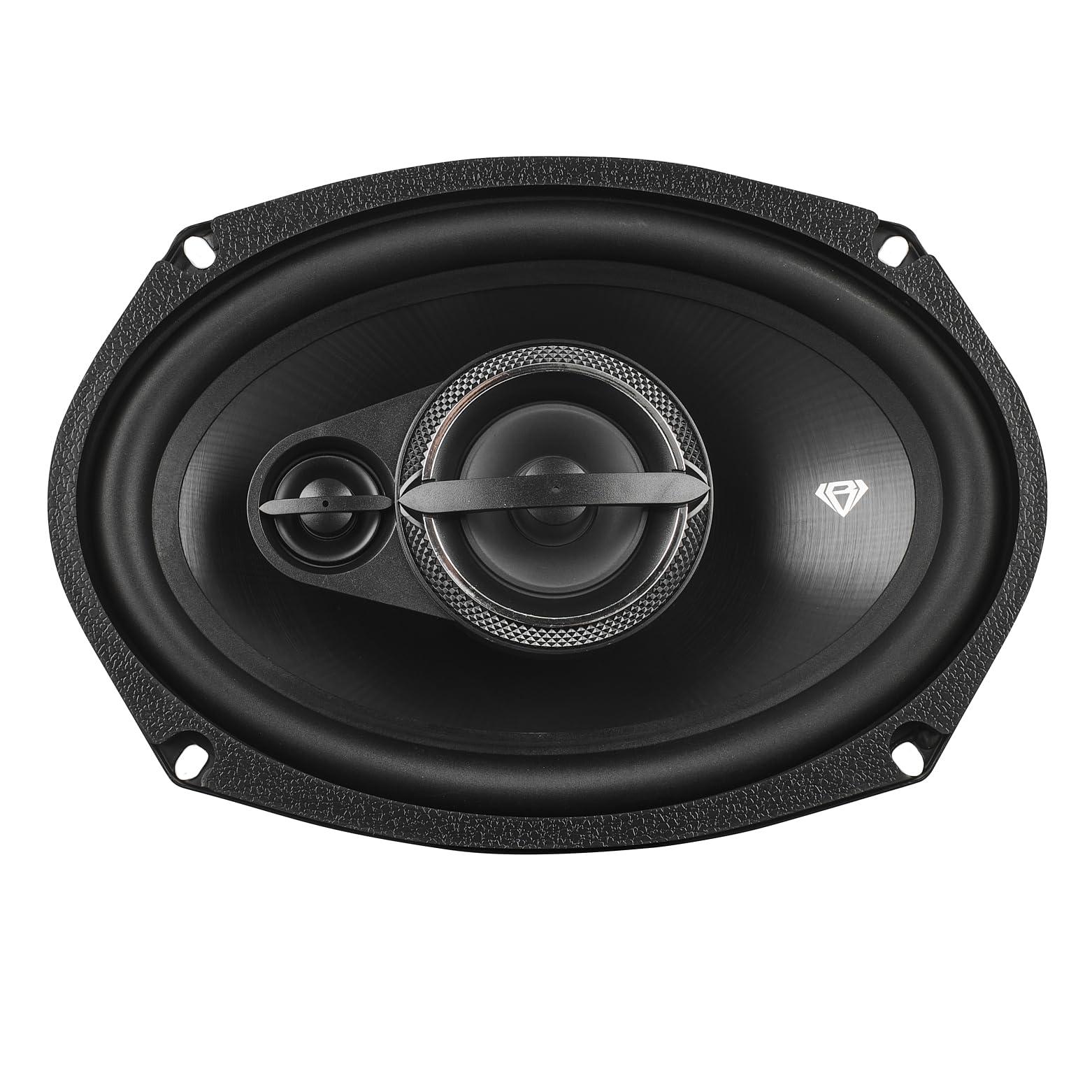 BLACK DIAMOND BLACK DIAMOND DIA-69.3 6 x 9 Coaxial Car Speakers 3 -Way 270 Watts 4-Ohm Car Audio Stereo System 6x9 Speakers - Removable Grill Included (Sold in Pairs)