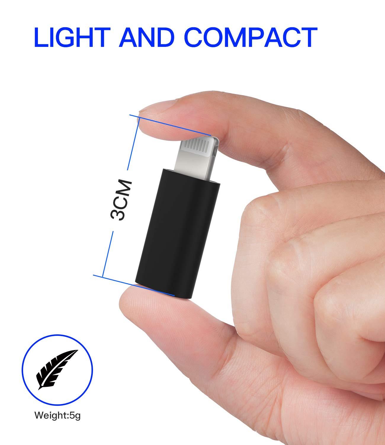 zoyuzan 4Pack,USB C Female to Lightning Male Adapter,USB-C to Lightning Adapter,Lightning to USB C,Type C Cable Charger Adaptor for Apple iPhone 12 11 Mini PRO MAX XS XR X SE2 7 8Plus Ipad AIR USBC Charging