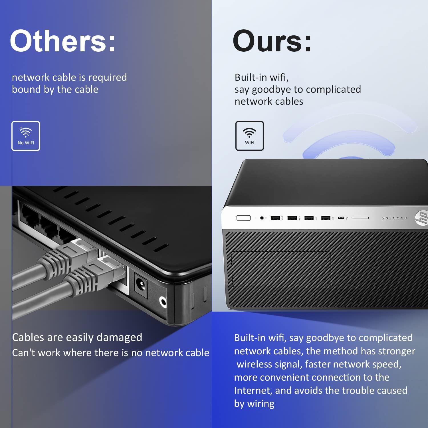 HP HP ProDesk 600 G3 Mini Tower Desk top PC i7-7700 Up to 4.20GHz 32GB RAM 1TB SSD + 1TB HDD HDMI Built in Wi-Fi & BT DVD-RW Dual Monitor Support Wireless Keyboard & Mouse Windows 11 Pro (Renewed)