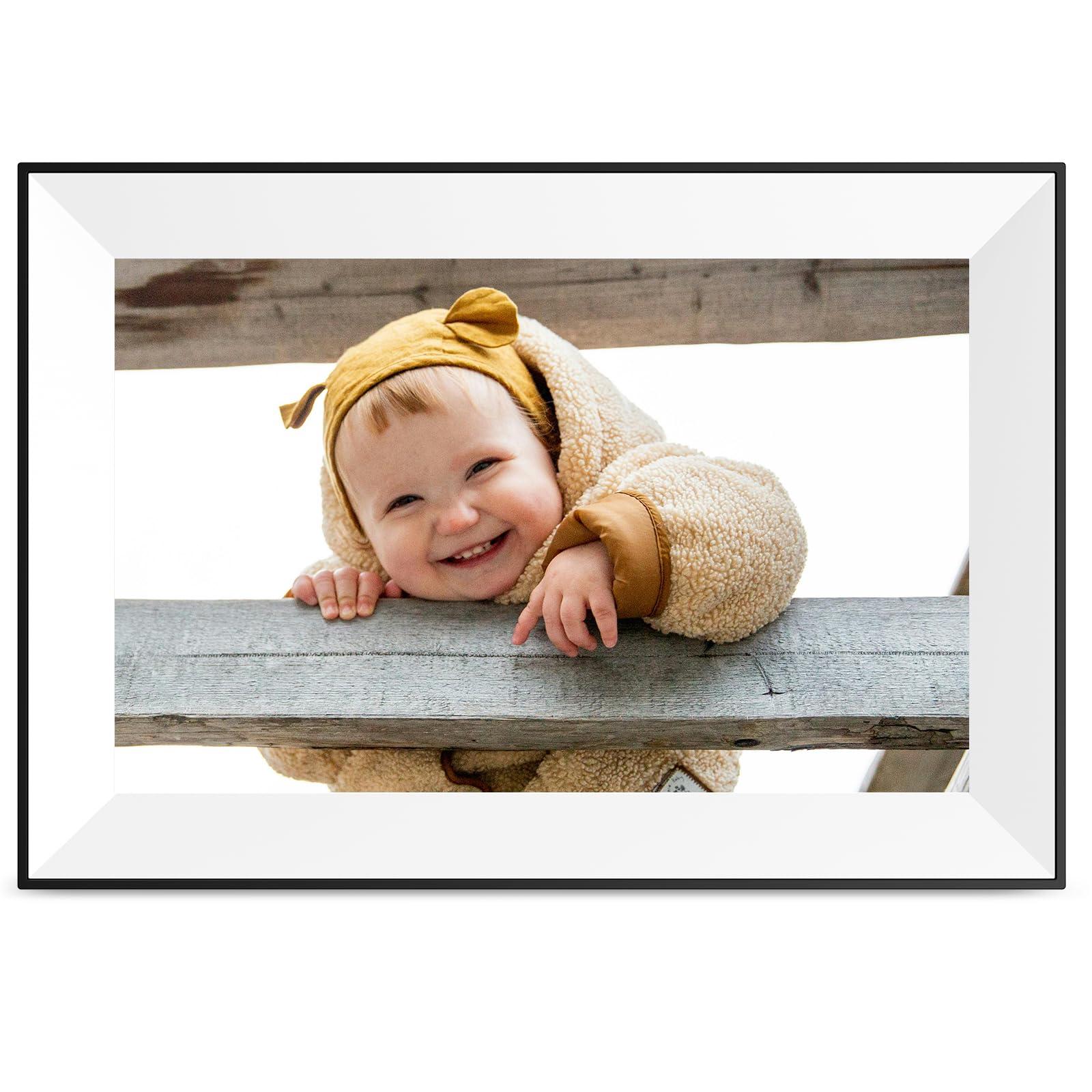 BMDIGIPF Digital Photo Frame White, 7 Inches 1280 * 800 IPS HD Digital Picture Frame,Share Photos via Free Frameo APP