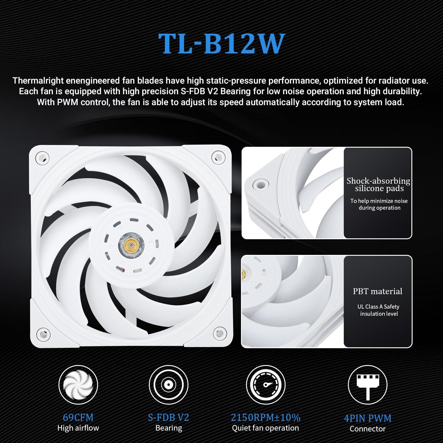 Thermalright Thermalright Frozen Edge 360 White Liquid CPU Water Cooler with 120mm PWM Fan,360 White Cold Row Specification,Integrated Water-Cooler Heatsink for AMD/AM4/AM5,Intel LGA1700/1150/1151/1200/2011