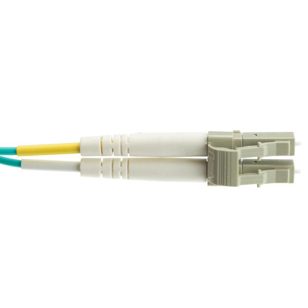 CableWholesale CableWholesale Aqua Blue 10 Gbit Fiber Optic Cable, 1 Meter (3.3 feet) LC to SC Lucent Connector to Subscriber Connector Duplex 50/125 OM3 Multi-Mode Fiber Optic LC-SC Optical Connection Cable