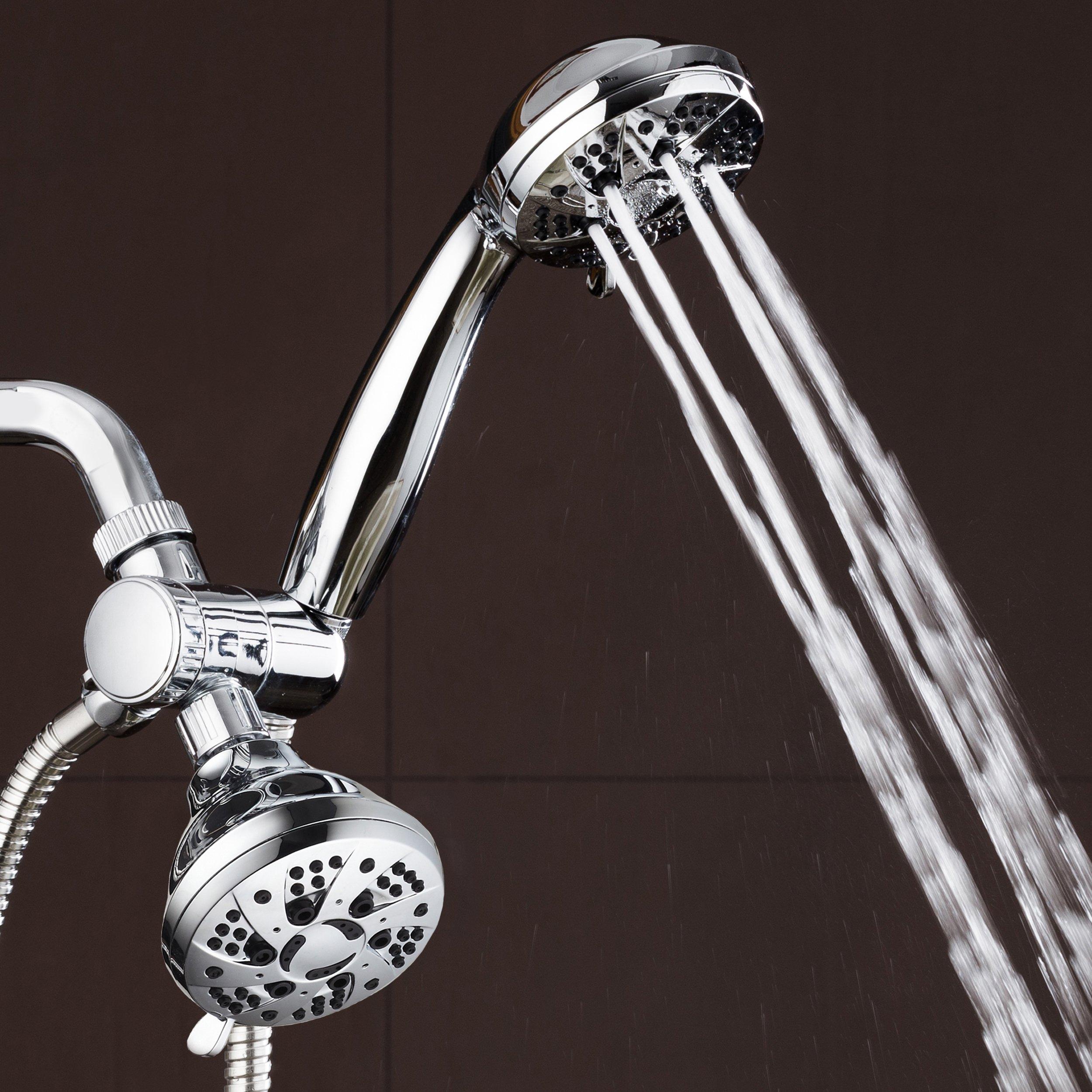 AquaDance AquaDance Total Chrome High Pressure 3-way 48-setting Rain – Handheld Shower Head Combo – Angle Adjustable, Anti-Clog Jets, Tool-Free Installation - USA Standard Certified – Top U.S. Brand