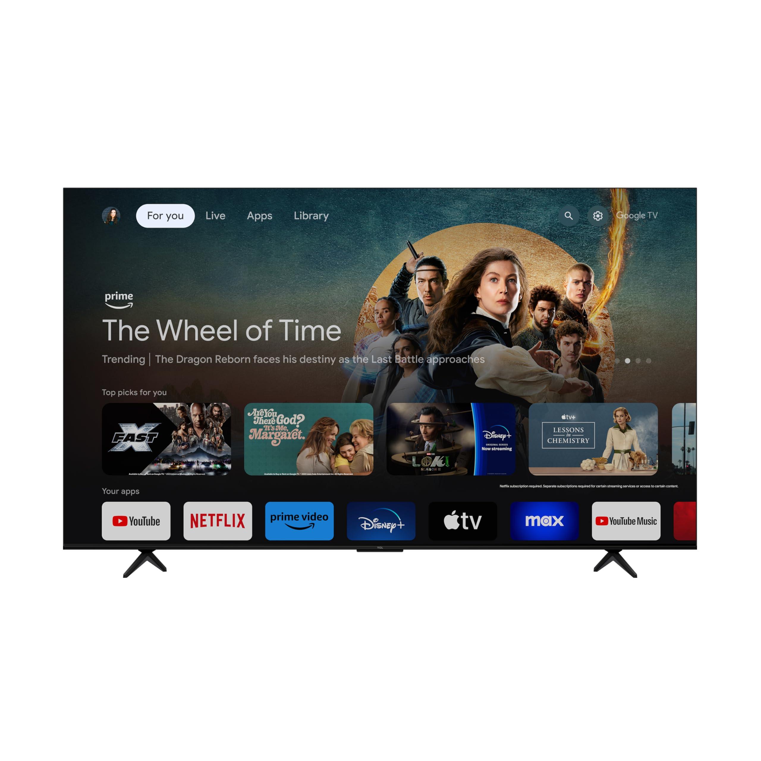 TCL TCL 85-Inch Class S5 4K UHD LED Smart TV with Google TV (85S551G, 2024 Model), Google Assistant Built-in with Voice Remote, Compatible with Alexa, Streaming Television