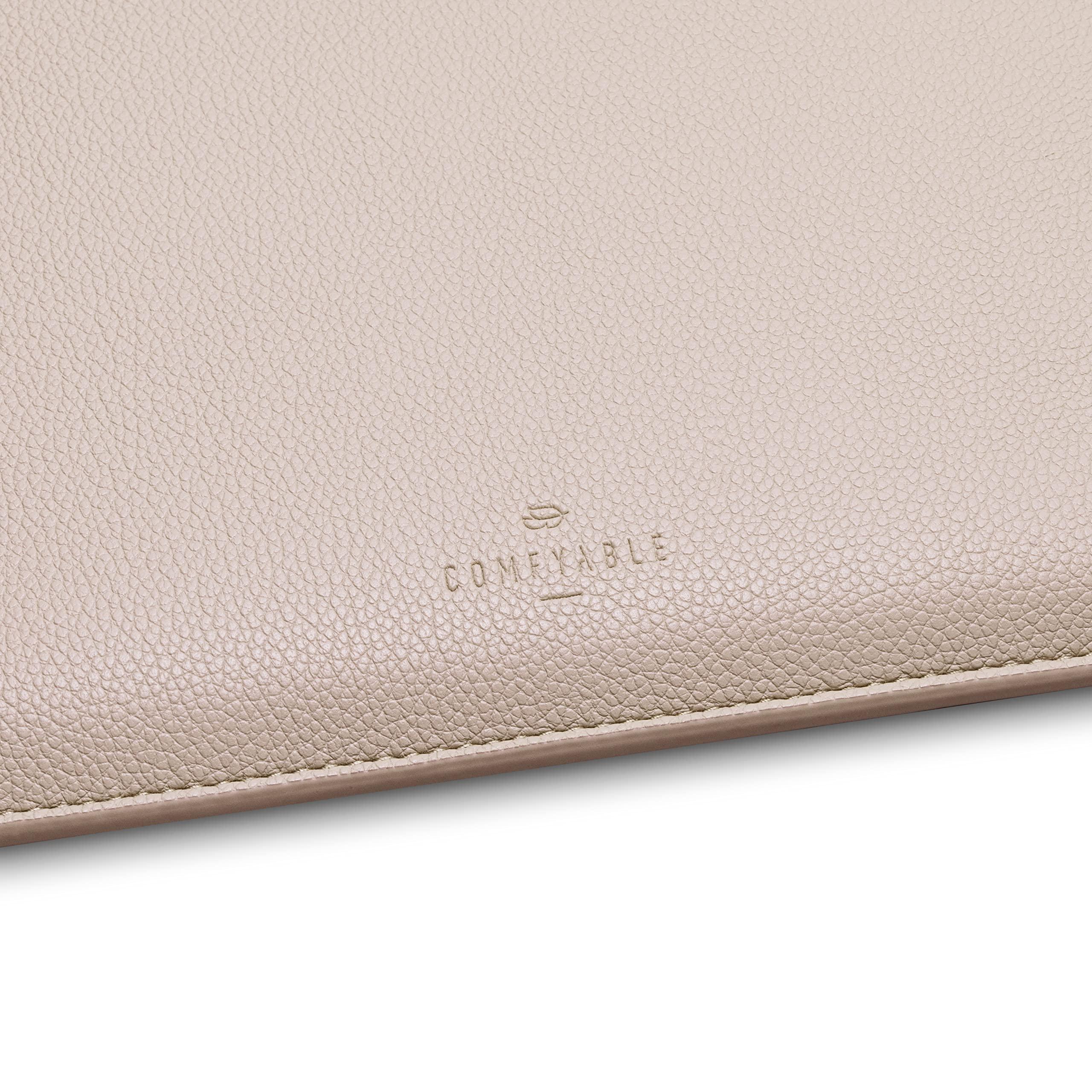 Comfyable Comfyable Laptop Sleeve 13 Inch Precisely Compatible with MacBook Air M4 2025-2018 & MacBook Pro M2 2022 M1 2020-2016, Faux Leather Cover Case, Sand