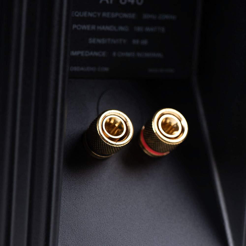 OSD Audio OSD 8\" Outdoor Patio Speaker Pair 180W, Weatherproof IP54 Rated Aluminum Grilles, Black AP840