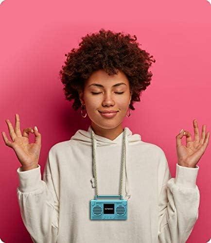 Bumpboxx Bumpboxx MicroBoom Wearable Necklace Bluetooth Speaker Boombox | Bluetooth Portable Speaker | Includes 24 Chain & Rechargeable LI-ION Battery | Add Music to The Latest Fashion Trend | Poppoin Purple