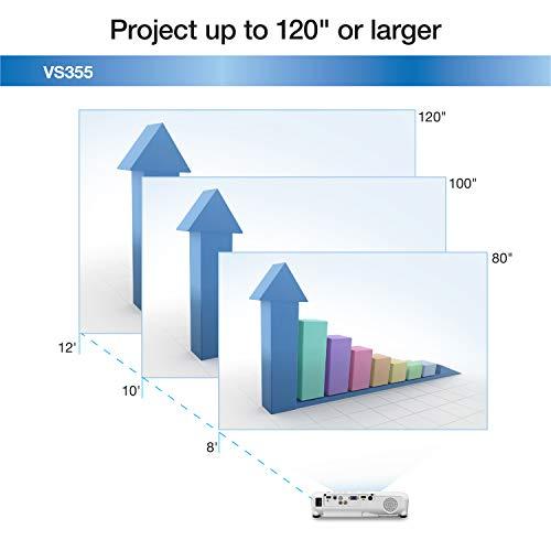Epson Epson VS355 WXGA 3,300 lumens color brightness (color light output) 3,300 lumens white brightness (white light output) HDMI 3LCD projector
