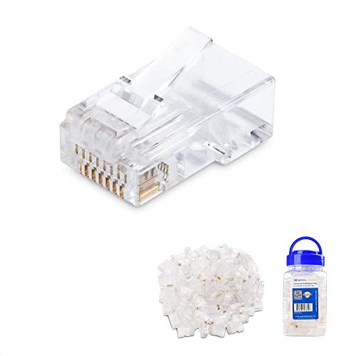 Cable Matters Cable Matters 100-Pack CAT6 RJ45 Modular Plugs (RJ45 Connectors / Cat6 Connector / Cat6 RJ45 Ends / RJ45 Plugs) for Solid or Stranded UTP Cable