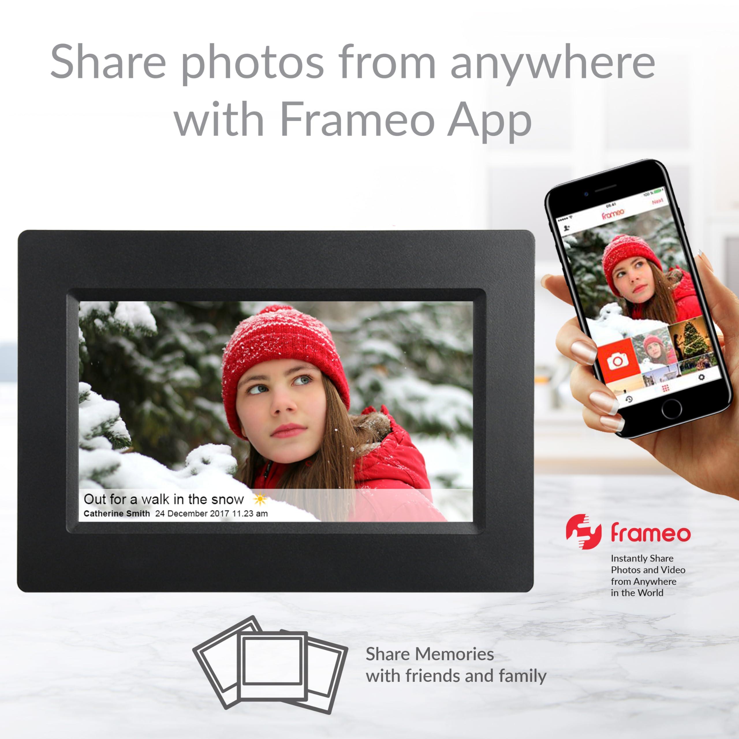 Supersonic Supersonic SC-7107W 7-Inch Smart Photo Frame IPS Touch Screen with 8GB Memory, WiFi, App Control, Multi-Language Menus and Auto-Rotation. Display, Share, and Cherish Memories Easily.