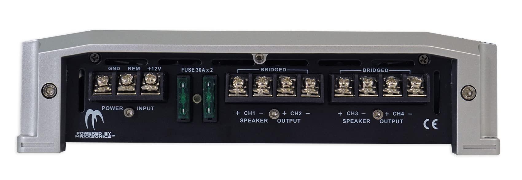 Autotek Autotek TA Series 1200-Watt Maximum Power Car Audio Amplifier 4-Channel Class AB Design with 10Hz-20kHz Frequency Range & 12dB Bass Enhancement - Model TA-1255.4