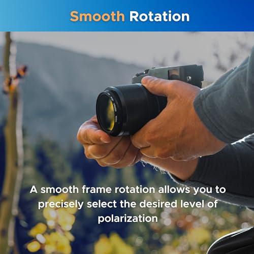 Hoya Hoya Alpha II 72mm Polarizing Filter Enhanced Glass for Clarity & Vibrant Colors, Circular Polarizer w/Thinner Frame to Reduce Vignetting, Rotating & Lightweight Design for Outdoor Photography
