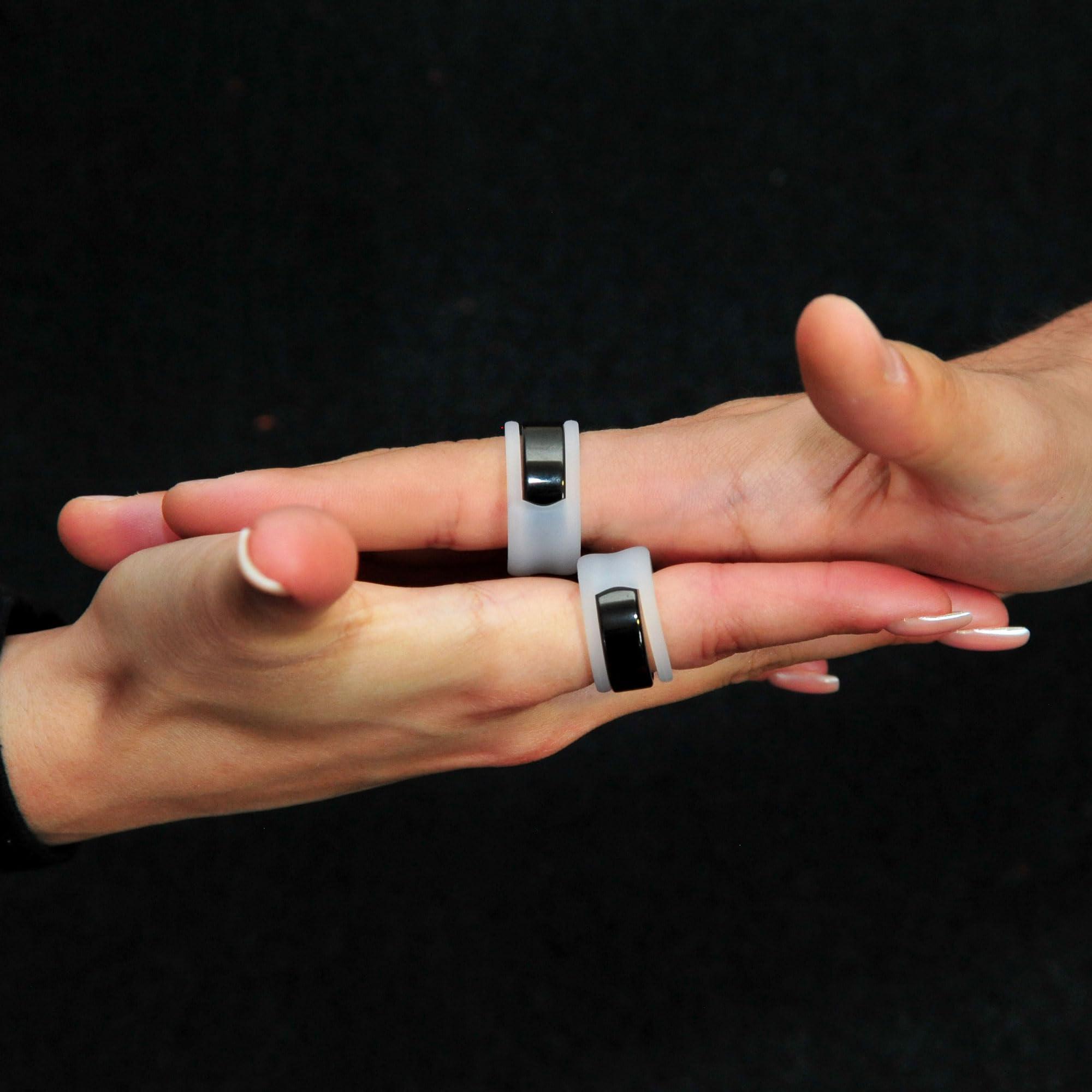 Rinfit Rinfit Smart Ring Protector - Silicone Ring Enhancer for Active Lifestyle and Gym - SportFit U.S. Design Patent - Frosted, Size 8