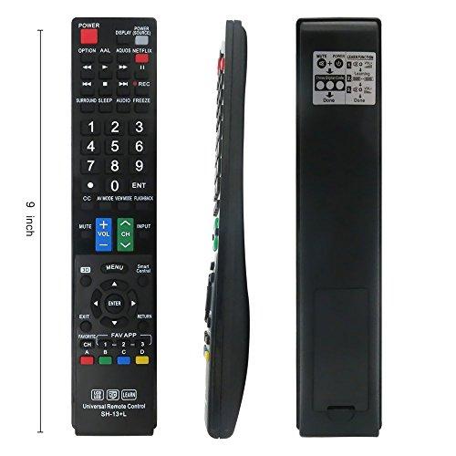 Lucky Star LuckyStar SH-13+L Universal Remote Control for Almost All Sharp Brand LCD LED HD TV, Smart TV, GB004WJSA GB005WJSA GA890WJSA GB118WJSA GJ221-C GJ221 (SH-13+L)