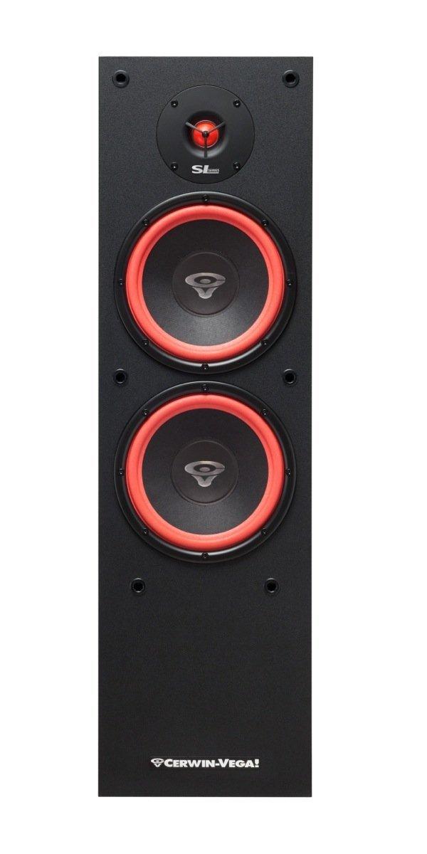Cerwin-Vega Cerwin Vega Home Audio SL-28 8\" 300 Watts 2-Way Dual Floor Speaker with 1\" Soft Dome Tweeter Black