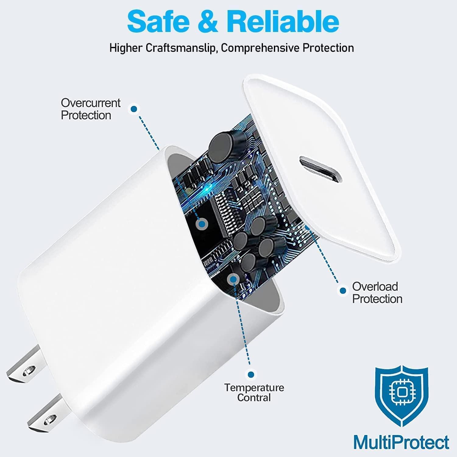BikeAnything USB C Fast Charger for iPad Pro 13/12.9/11 in 2025/2024/2022/2021/2020/2018,iPad 10/11th(A16),iPad Air 4th/5th,iPad mini 6/7th,iPad Charger Fast Charging Wall Charger Block with 6FT USB C to C Cable