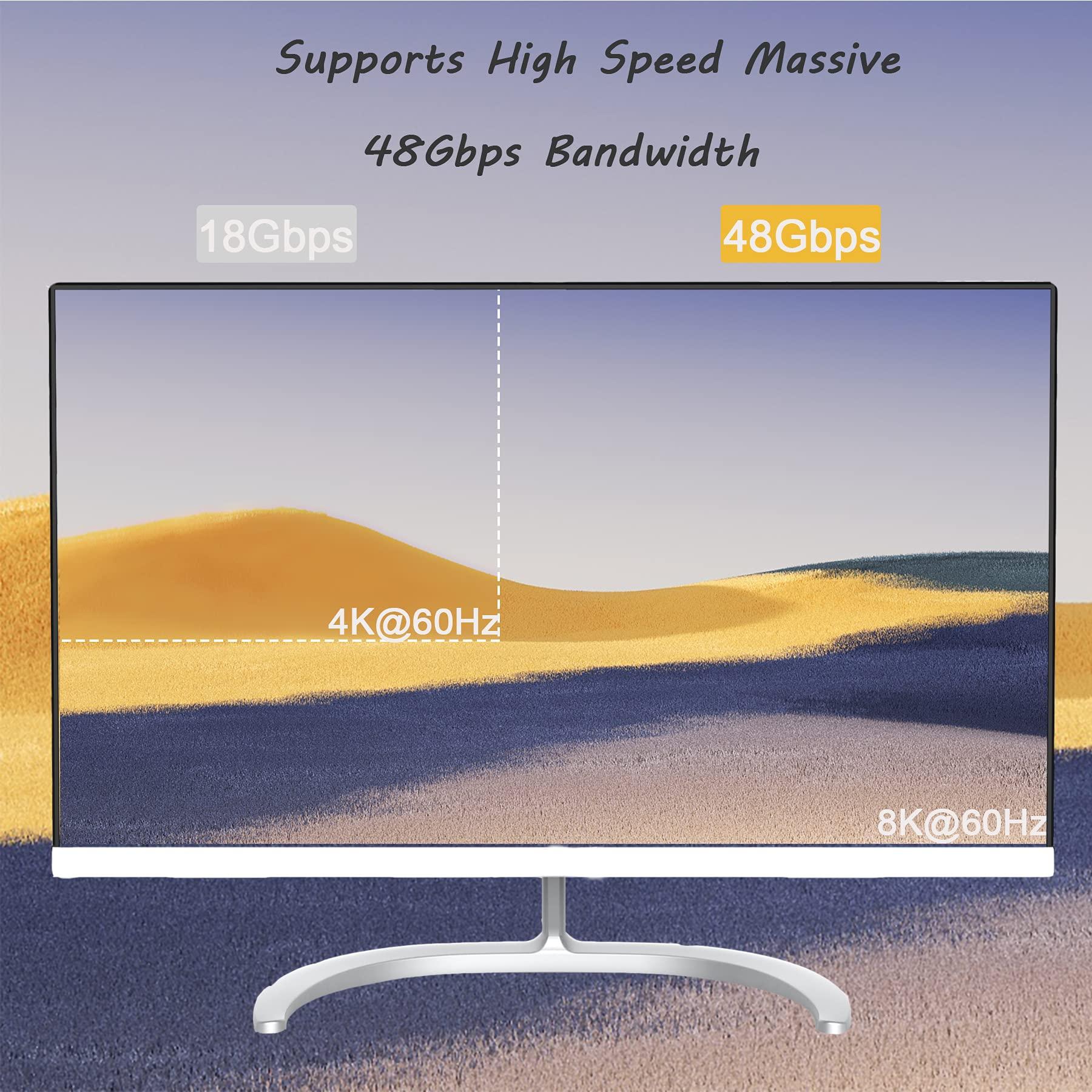 Aieloar Aieloar Fiber Optic HDMI 2.1 Cable 65ft, 8K HDMI Cable 60Hz Support with Ultra High Speed 48Gbps,4K@120Hz,Dynamic HDR10,eARC,HDCP2.2