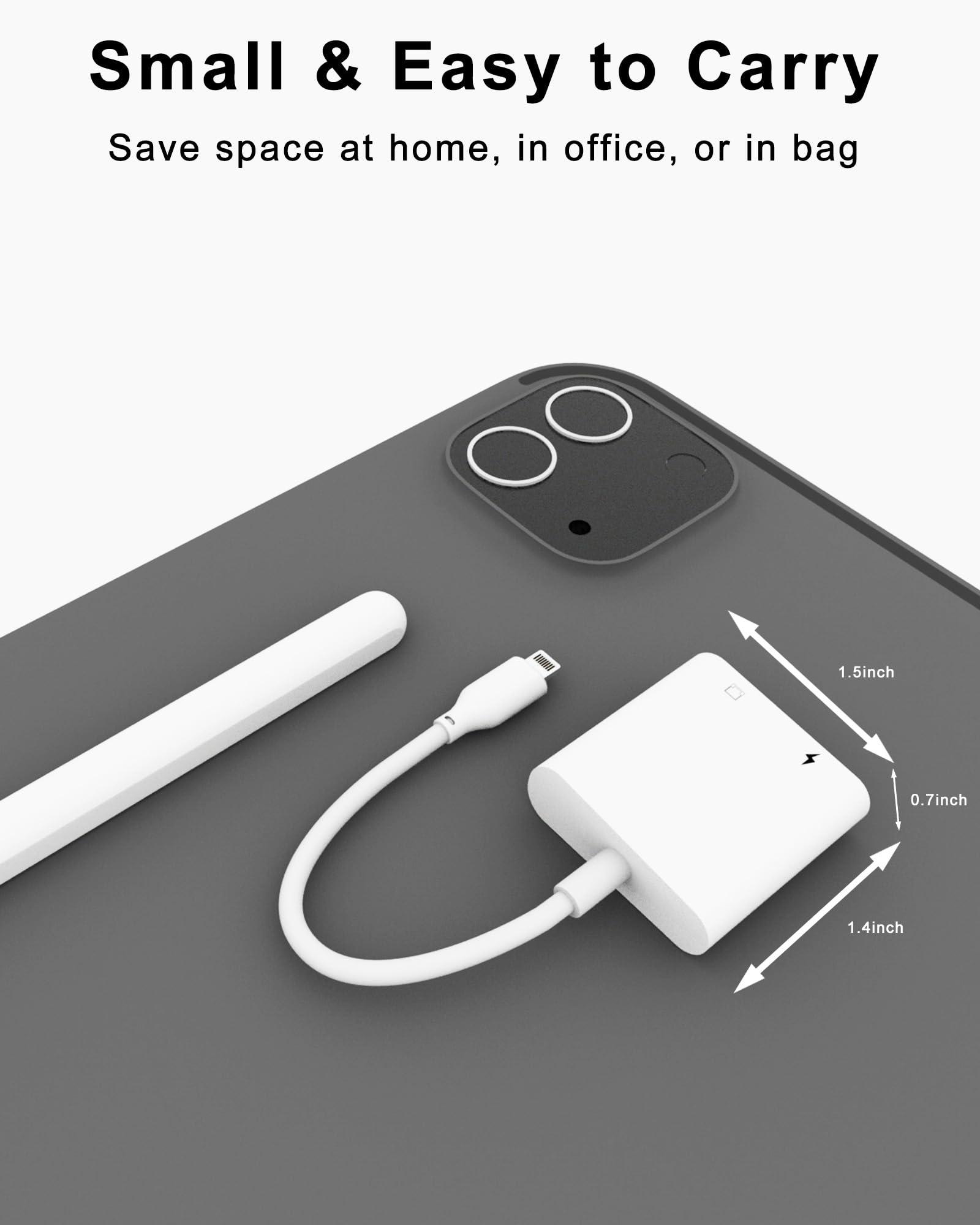 RICHUPON Lightning to Ethernet Adapter with Charging[Apple MFi Certified] RJ45 to Lightning Ethernet LAN Network Adapter, Compatible with iPhone 14 13 12 11/iPadSupports 100Mbps High Speed Ethernet Network