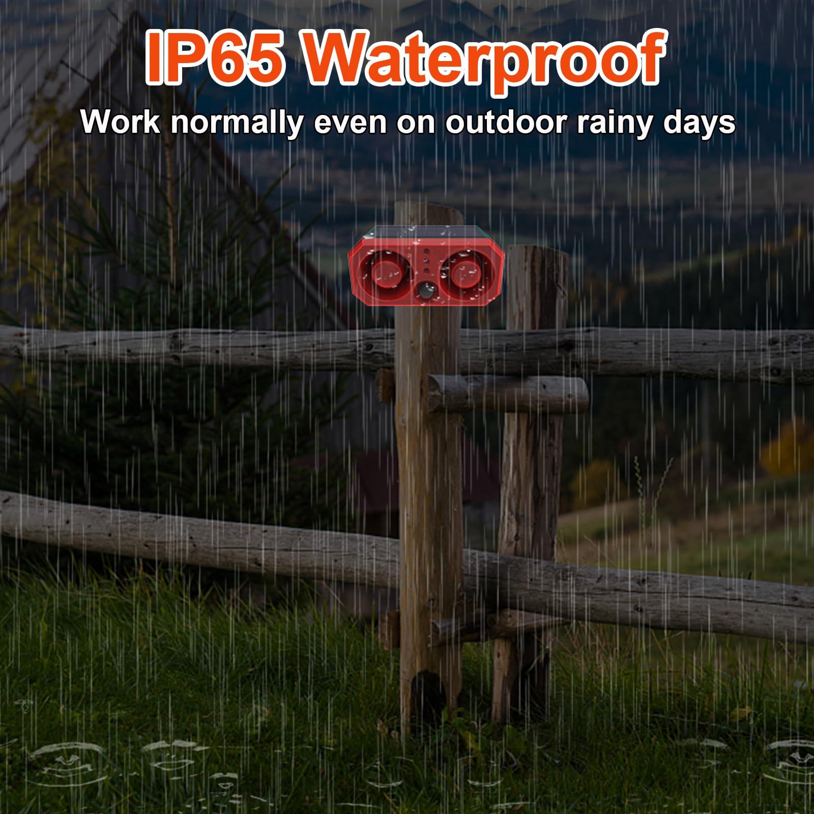 ChunHee ChunHee Solar Outdoor Motion Sensor Alarm,Dog Barking Alarm & Support Recording,Volume,13 Sounds,130dB Loud Motion Sensor Noise Maker,Motion Activated Alarm for Deer,Bear,Intruder