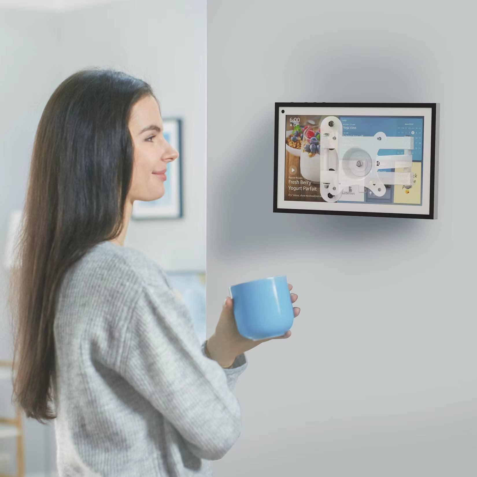 Laivli Laivli Wall Mount for Echo Show 15 (1st, 2nd Gen), and Monitors 13"-27", with 15 Inch Extension Arm, Full Motion Adjustable - Easy to Rotate, Swivel, Tilt and Fold, Echo Show 15 Wall Mounting Bracket