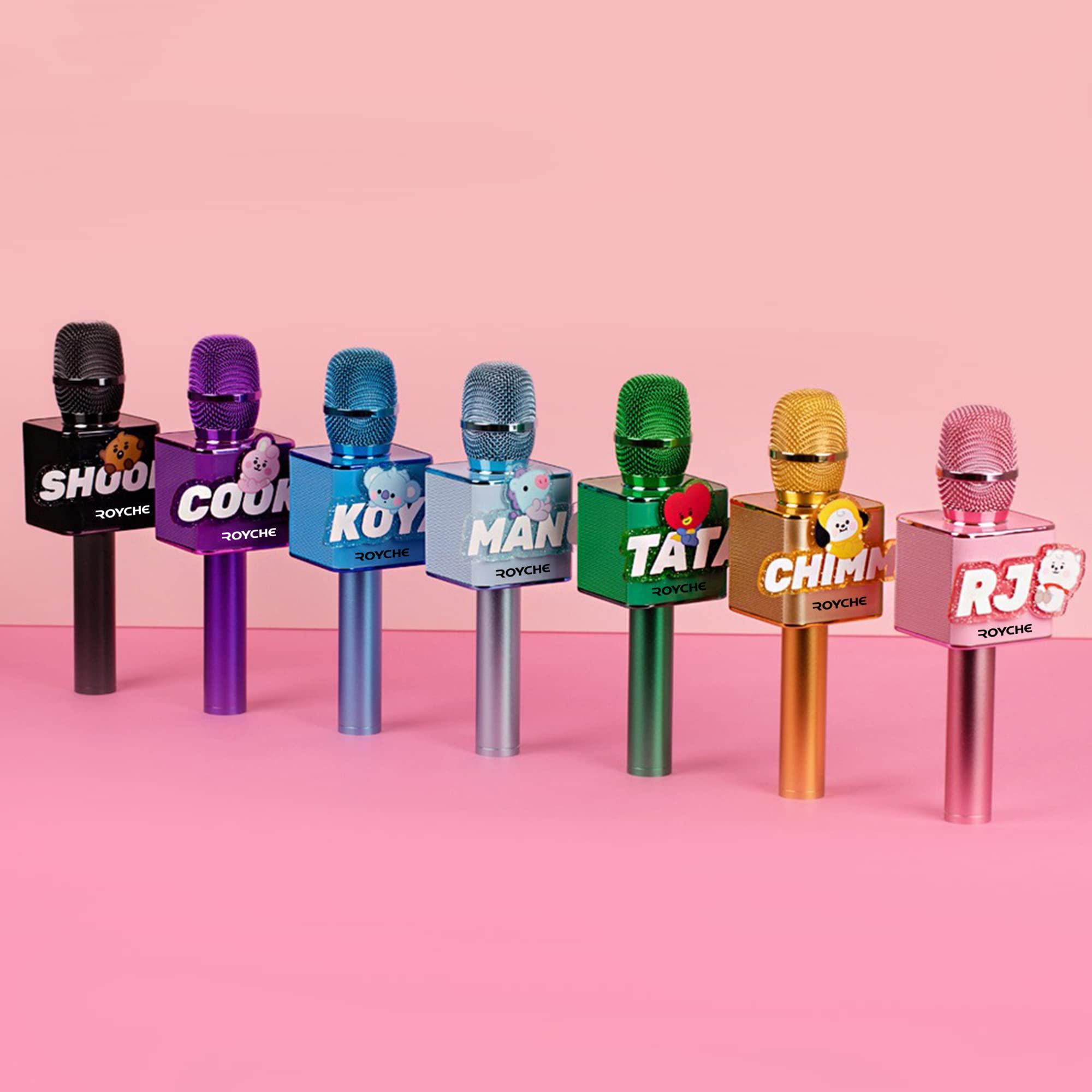 ROYCHE ROYCHE BTS Bluetooth Wireless Mic & Speaker, All Seven BTS Characters in Their Own Cute Colors (MANG)