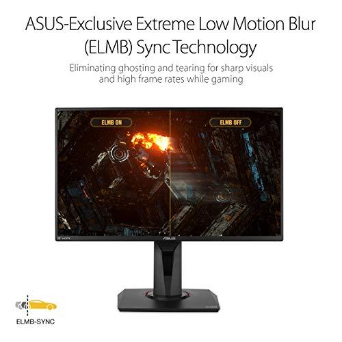 ASUS ASUS TUF Gaming VG259QM 24.5” Monitor, 1080P Full HD (1920 x 1080), Fast IPS, 280Hz, G-SYNC Compatible, Extreme Low Motion Blur Sync,1ms, DisplayHDR 400, Eye Care, DisplayPort HDMI BLACK