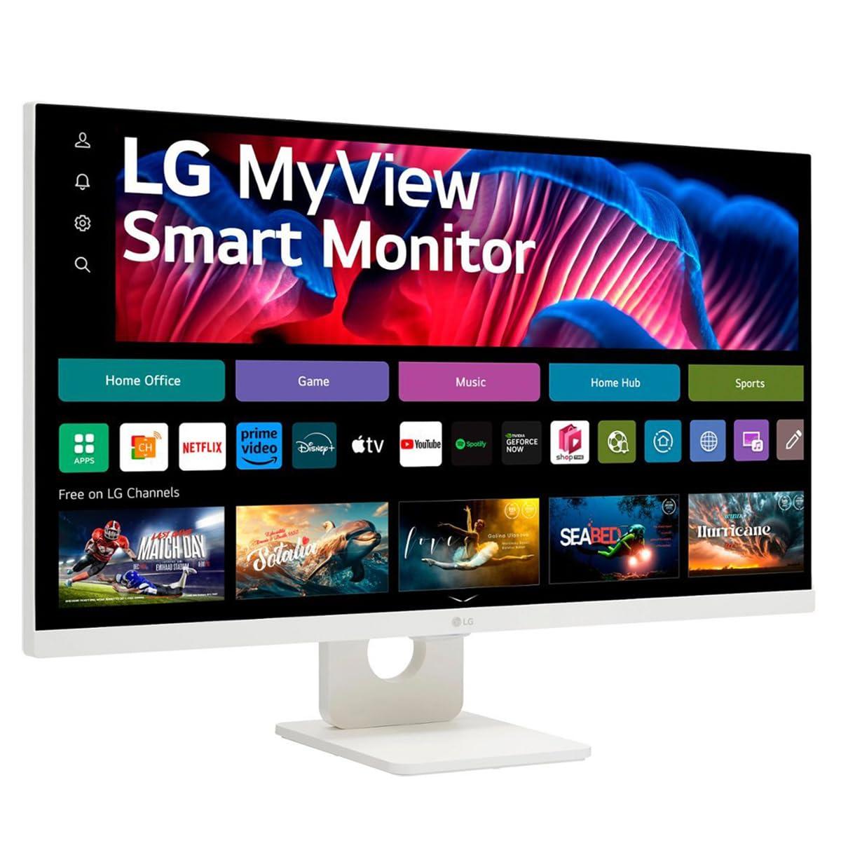LG LG MyView 27SR73U 27" 16:9 4K Ultra HD USB-C IPS LCD HDR Smart Monitor with WebOS, White