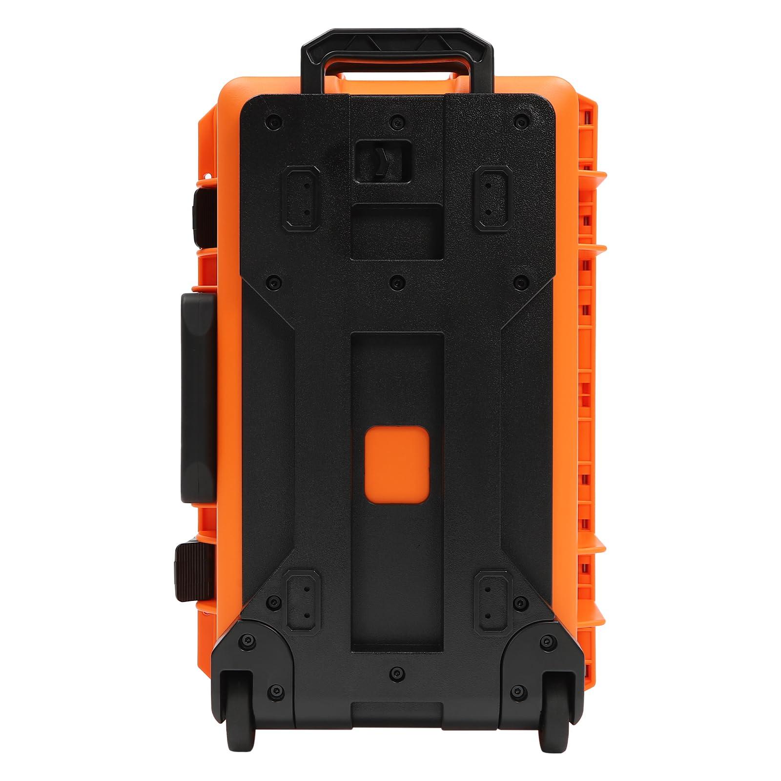 CRYBY CRYBY 22" Protective Camera Case, Protective Roller Camera Dry Storage Box Hard Camera Case with Foam, All Weather IP67 Waterproof Transport Roller Gear Camera Tools Equipment Case, Capacity 110 lbs