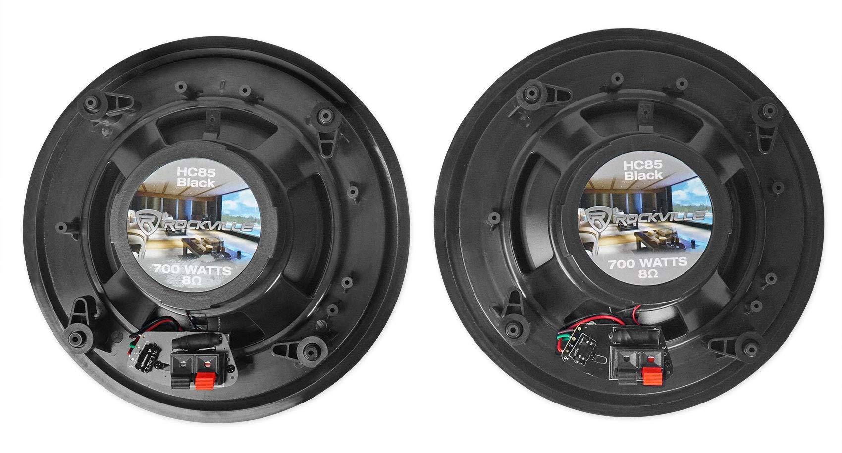 Rockville Rockville (6) HC85 8" Inch 700 Watt Black in-Ceiling Home Theater Speakers 8 Ohm