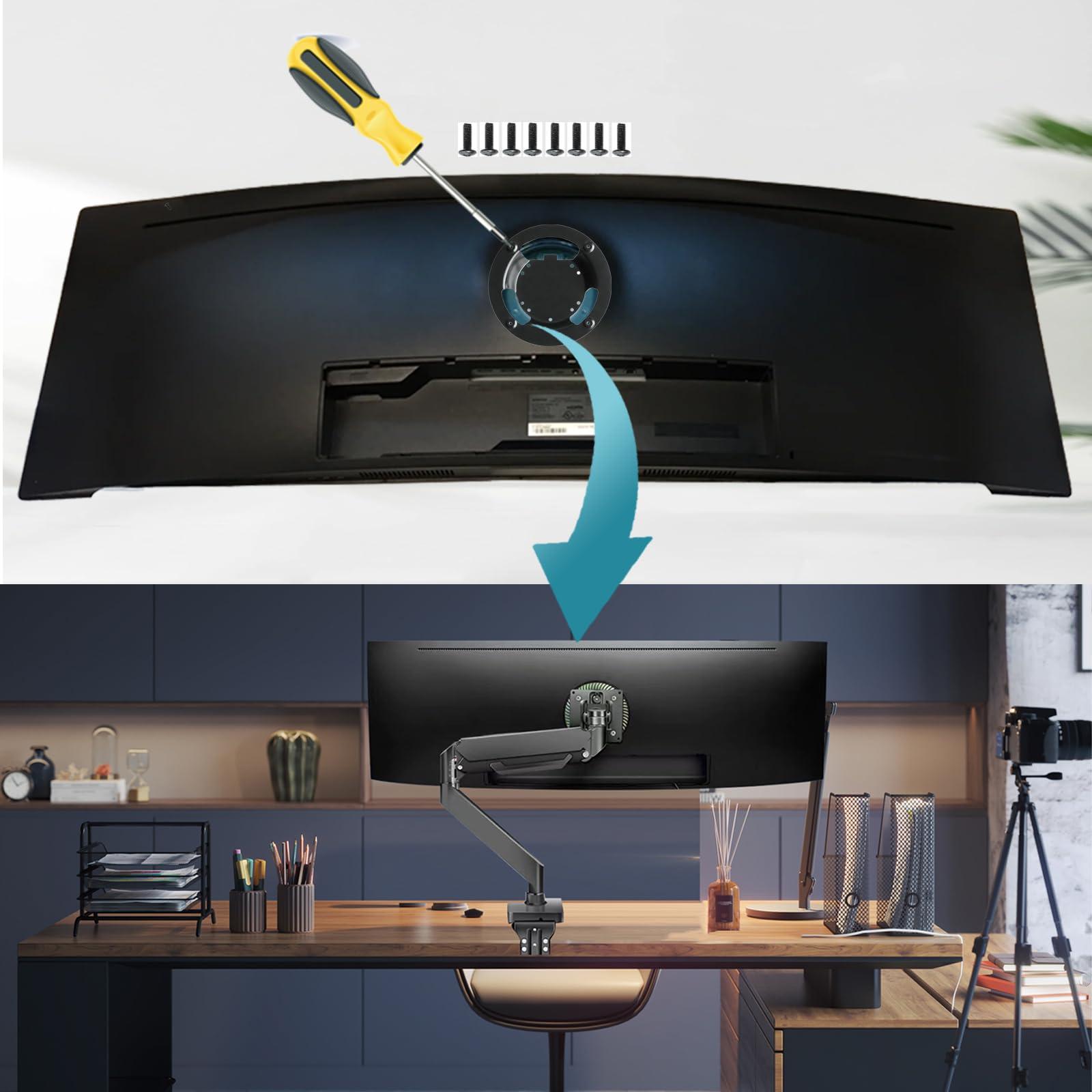 Tjweiqing Odyssey G7 Mount Adapter is Only Compatible with Samsung Odyssey G6 G7 Series Monitor (Fits 27\" 32\" G75T, 28\" G70B, 49\" CHG90 CJ890 S95UA Monitor)