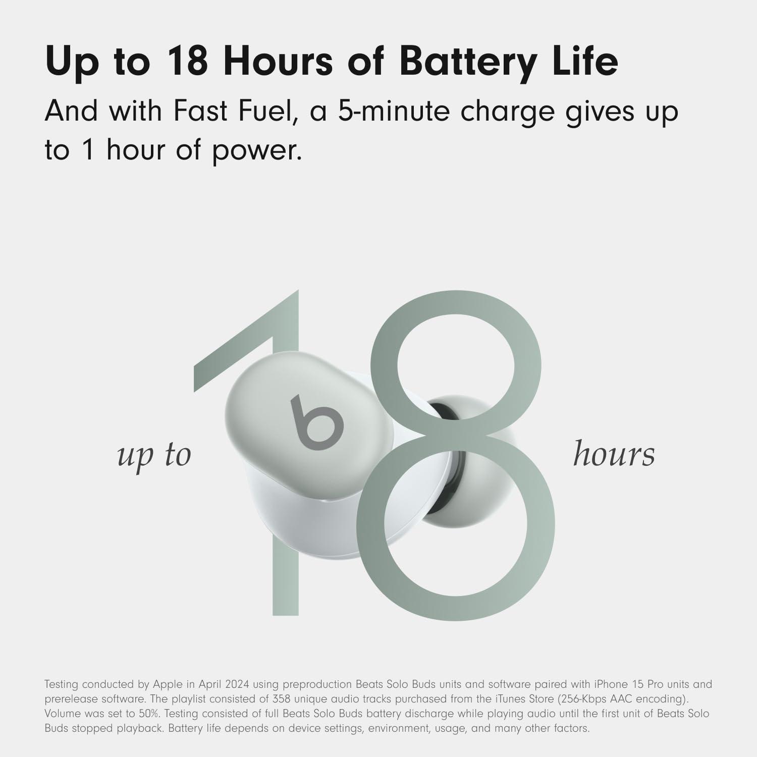 Beats Beats Solo Buds - Wireless Bluetooth Earbuds | 18 Hours of Battery Life | Apple & Android Compatibility | Built-in Microphone - Storm Gray