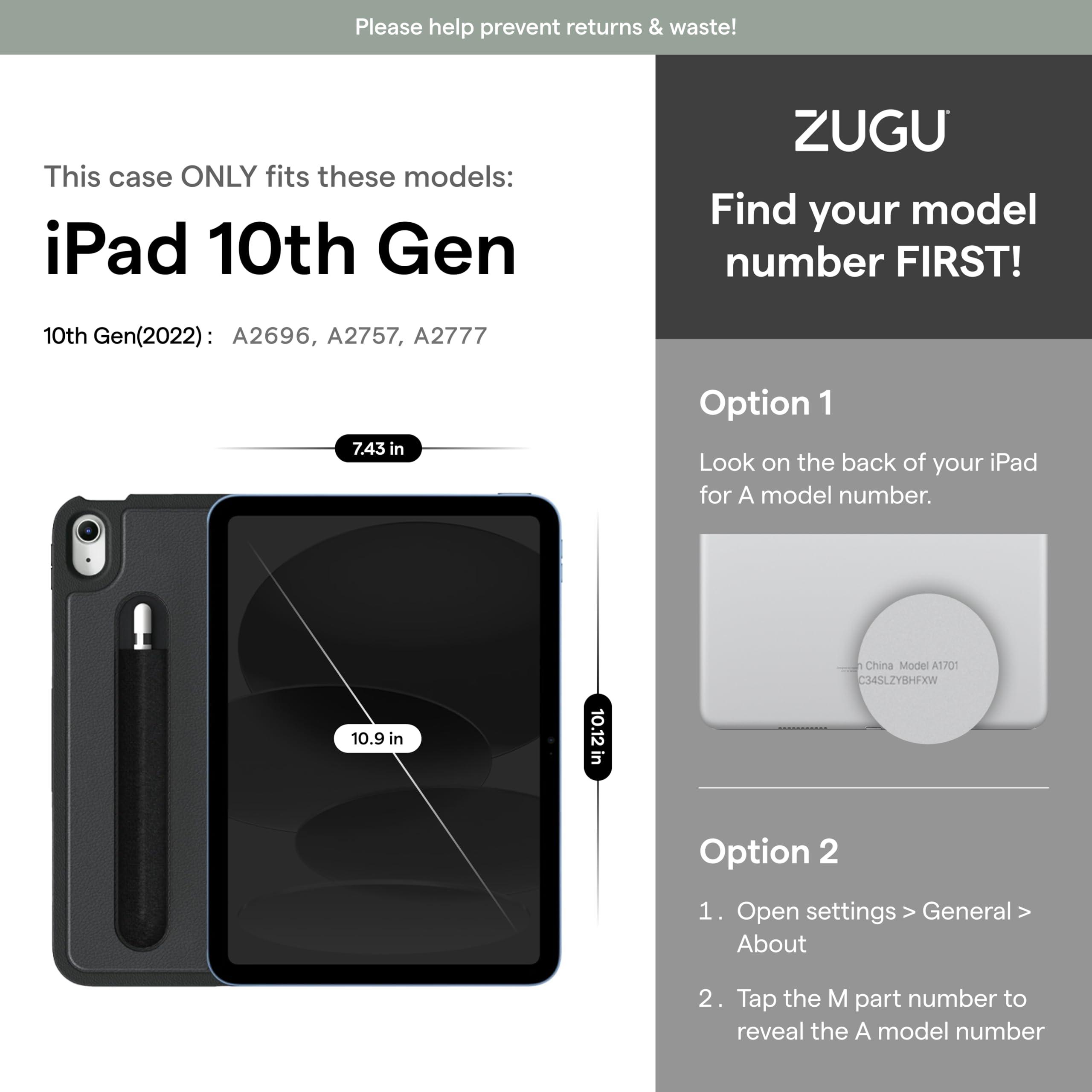 ZUGU CASE ZUGU CASE for iPad 10.9 Inch Case iPad 11th/10th Generation (A16 2025/2022), Slim Protective Magnetic Stand & Sleep/Wake Cover 11th/10th Gen iPad Stand, Model #s A2696, A2757, A2777, Berry Purple