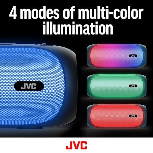 JVC JVC Illuminated Portable Wireless Speaker with 30W max outputs, Dynamic Sound, Bluetooth 5.0, TWS Capability, USB-C, AUX in, up to 6-Hour Battery Life - SPPA7BTA (Navy)
