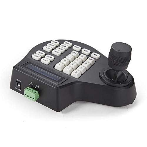 EVERSECU EVERSECU Mini Analog PTZ Camera Keyboard with 4D Joystick, PTZ Speed Dome Camera Controller with RS485 Input