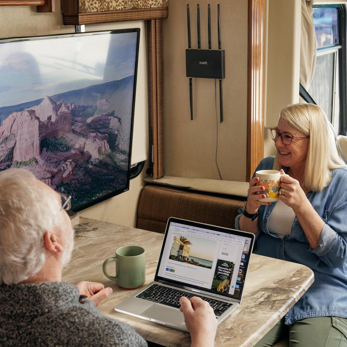 TravlFi TravlFi JourneyXTR LTE RV WiFi Router | RV Internet with Multiple Networks, Pay As You Go and No Contracts | Internet for Motorhomes and Camper Trailers