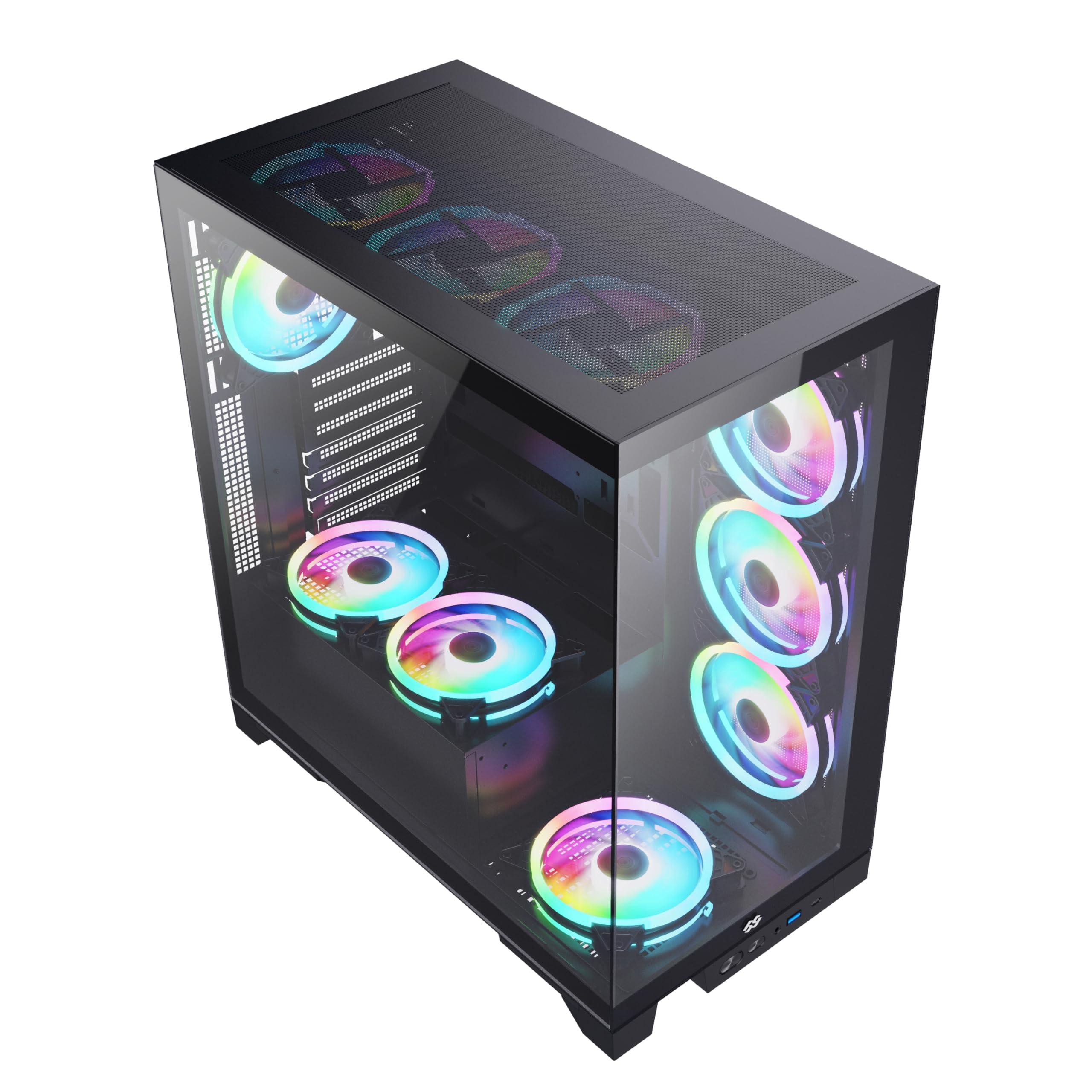 Bluegears Bluegears Bgears b-Pellucid ATX Gaming PC Case. Front and Side Tempered Glass Design with Built in USB C Port. (Fans are Sold Separately!!).