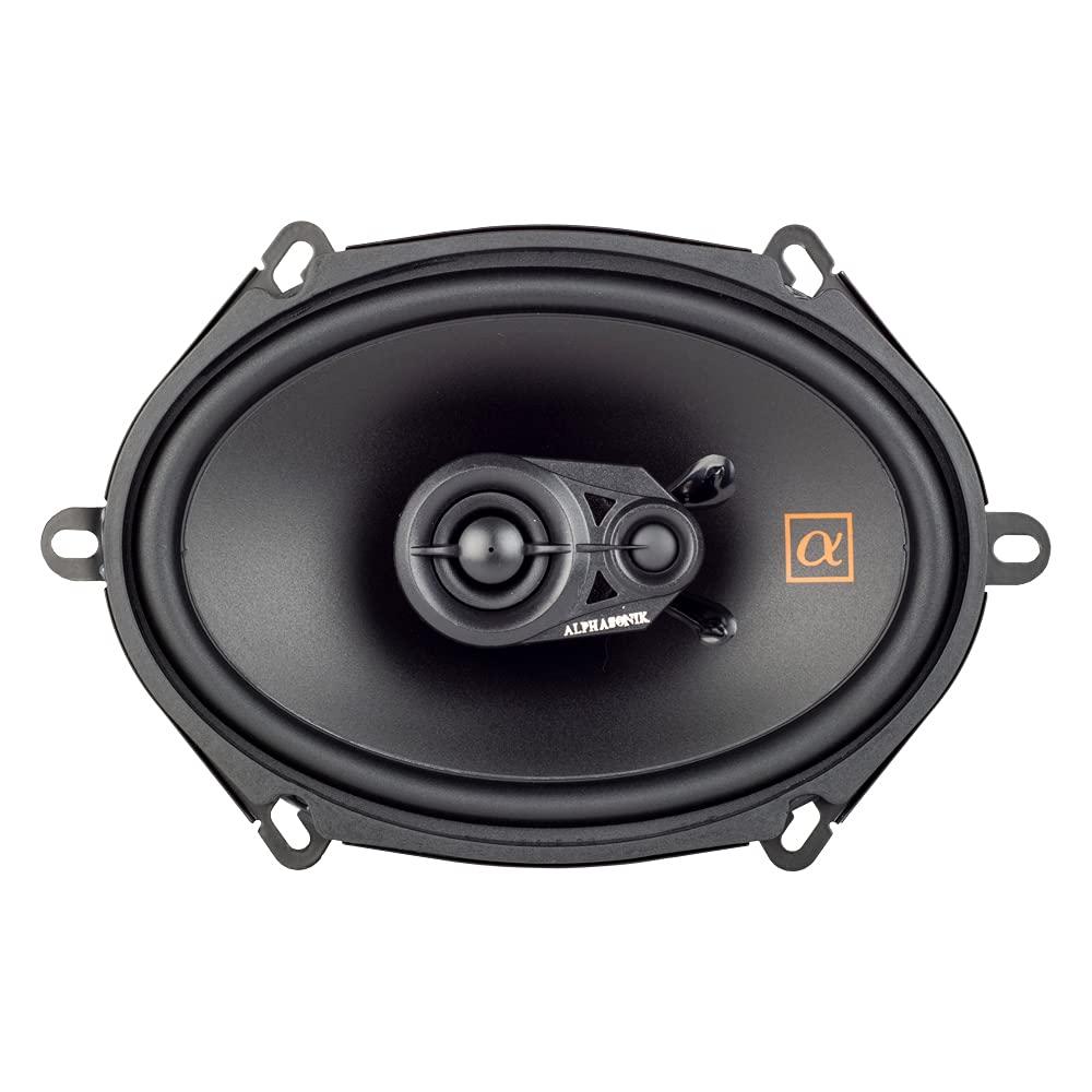 Alphasonik Alphasonik 1 Pair of NS683 Neuron Series 6x8/5x7 (360 Watts Max for The Pair) 180 Watts Max Per Speaker 3-Way Full-Range Car Audio Speaker with PEI Dome Tweeter Polypropylene Cone