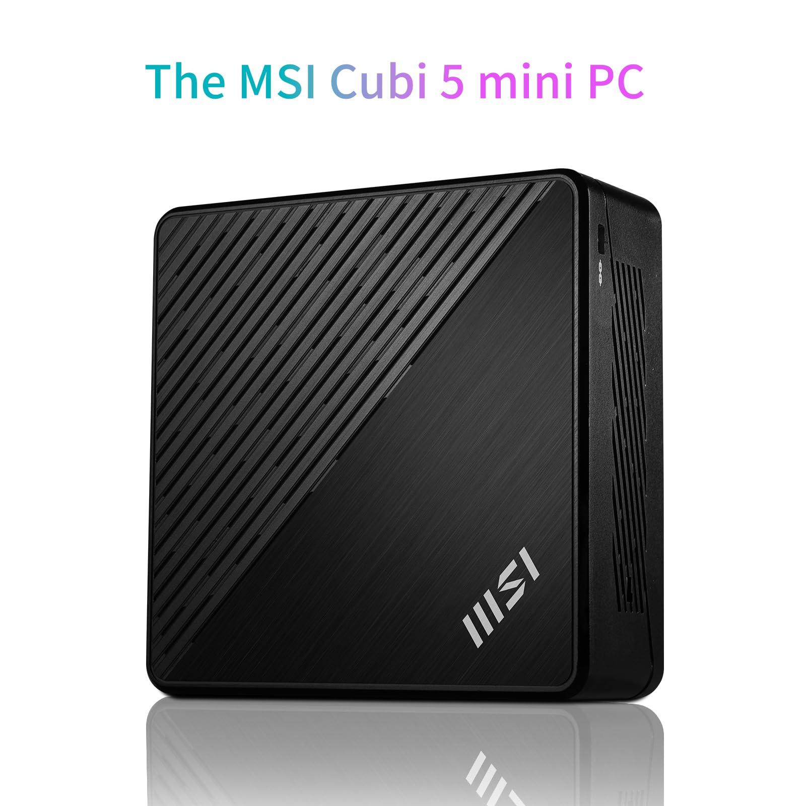 MSI MSI Cubi 5 Professional Mini PC, 12th Gen Intel i5-1235U Processor (Beats Ryzen 7 5700U), 16GB RAM, 512GB SSD, Wi-Fi 6, Windows 11 Pro, Support 4K@60Hz Display, Seamless Multitasking at Work/Gaming