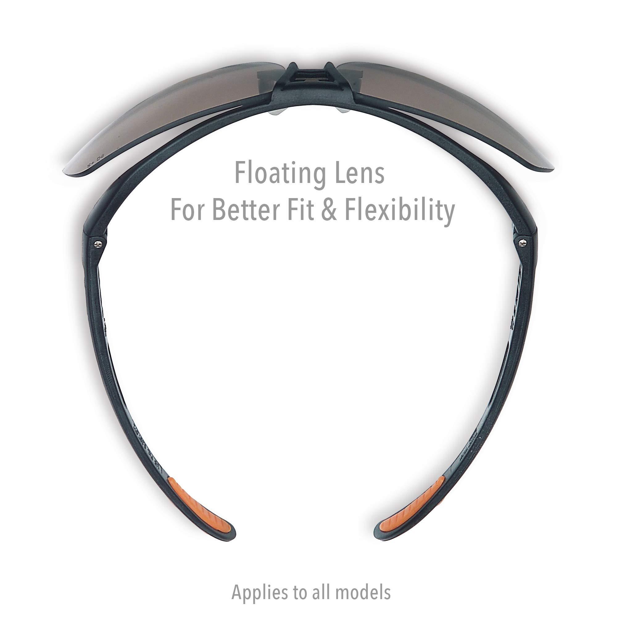 Honeywell Ademco Honeywell Uvex by Protg Safety Glasses, Metallic Black Frame with SCT-Reflect 50 Lens & Ultra-Dura Anti-Scratch Hardcoat (S4202)