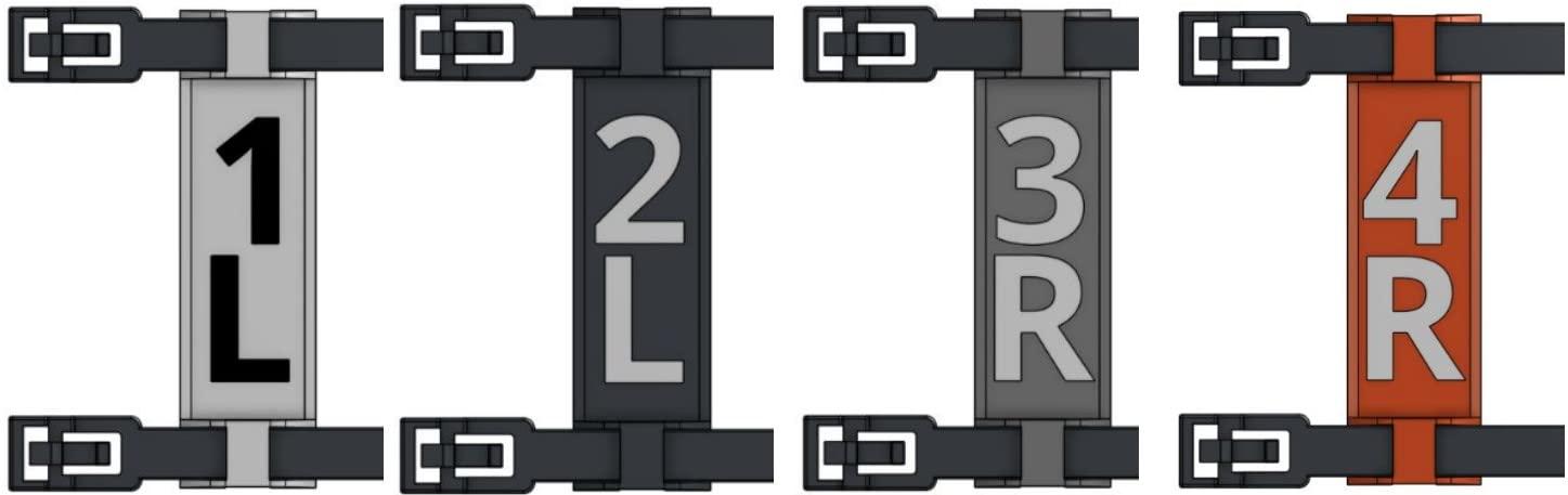 DirectNine Basics Hydraulic line labels-6 Pack Easily ID Hydraulic Hoses, electrical,or water lines (Both Ends) Above or Below Ground, Fits 3/8",1/2" to 3/4 to 1" Hoses, Heavy-Duty