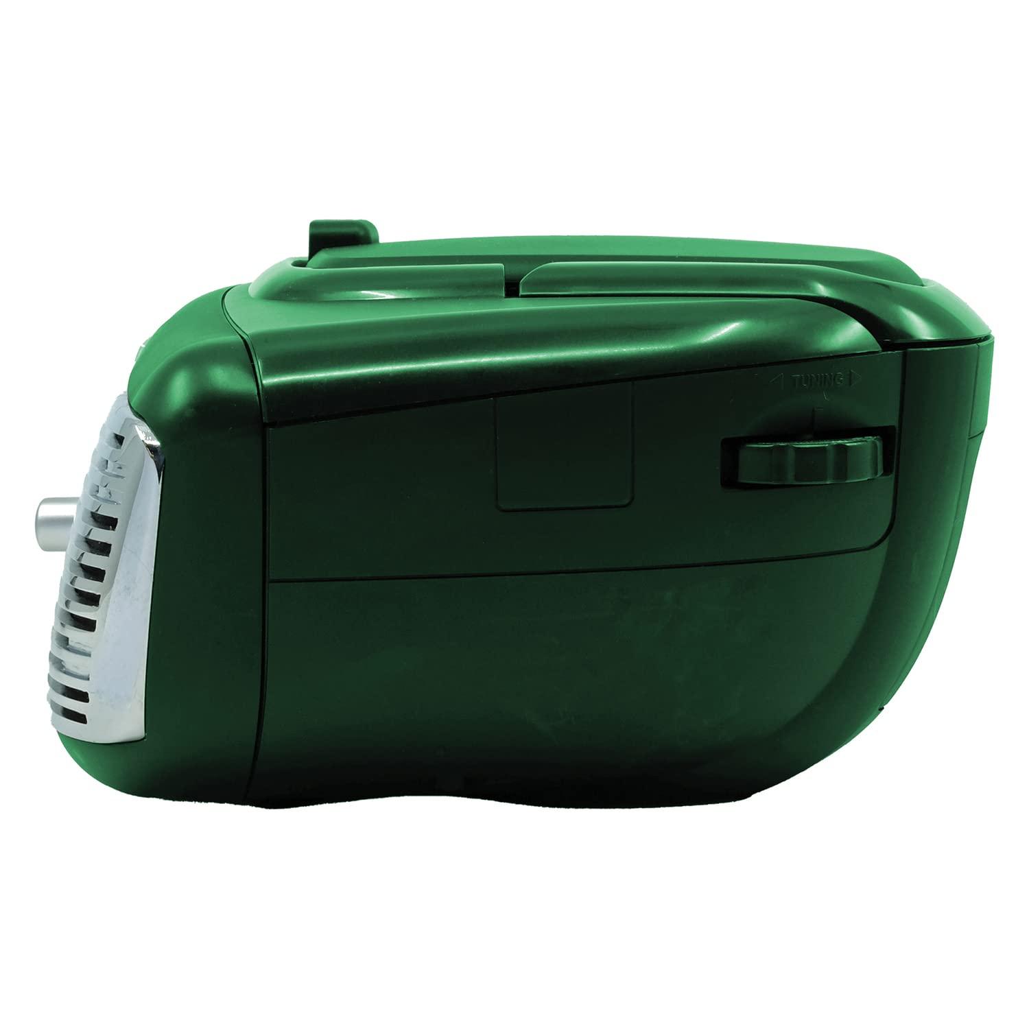 SYLVANIA Proscan PRCD211-GREEN Retro Portable CD Radio Boombox with AM/FM Radio (Green)