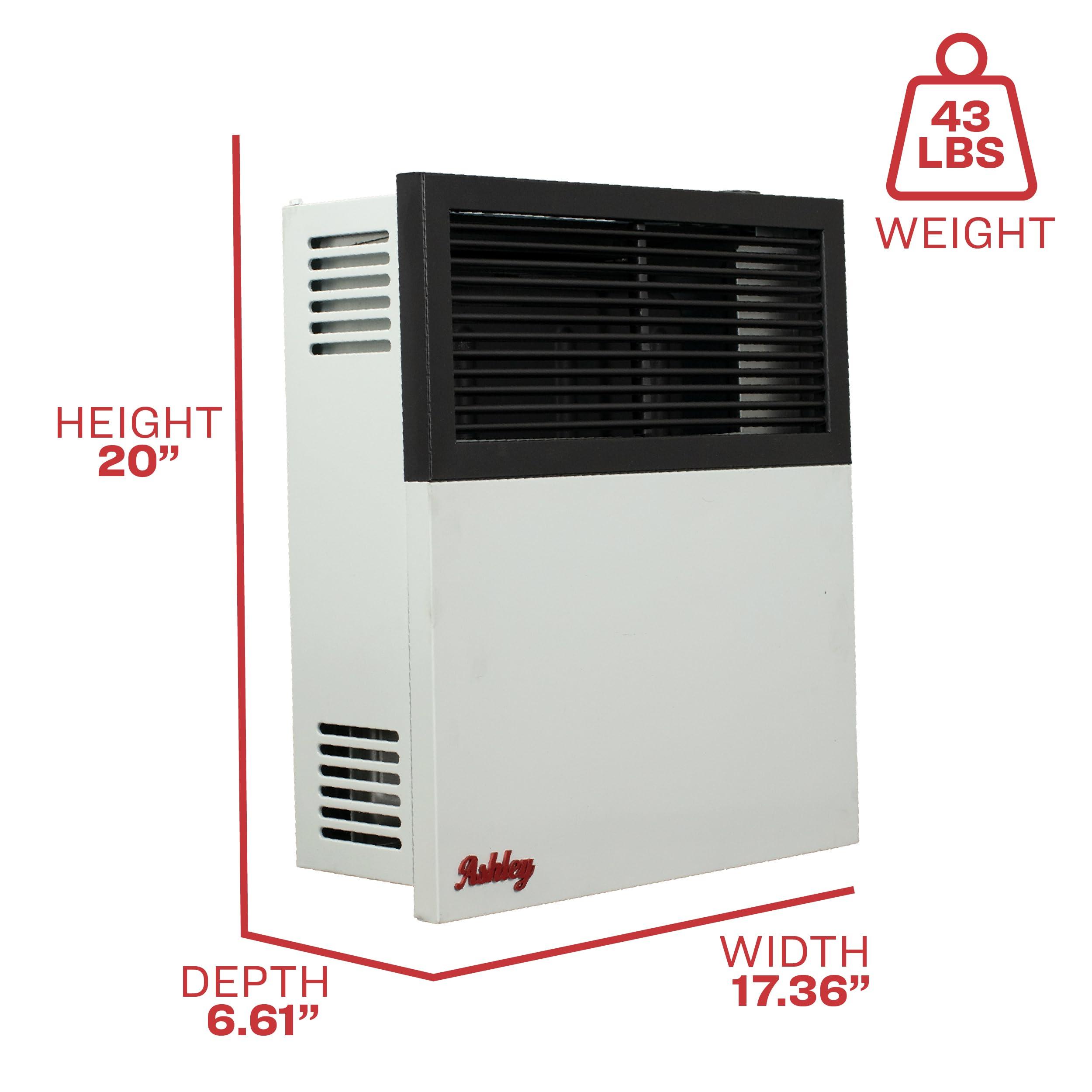 Ashley Hearth Ashley Wall Heater, Dual Fuel, 11k Direct Vent