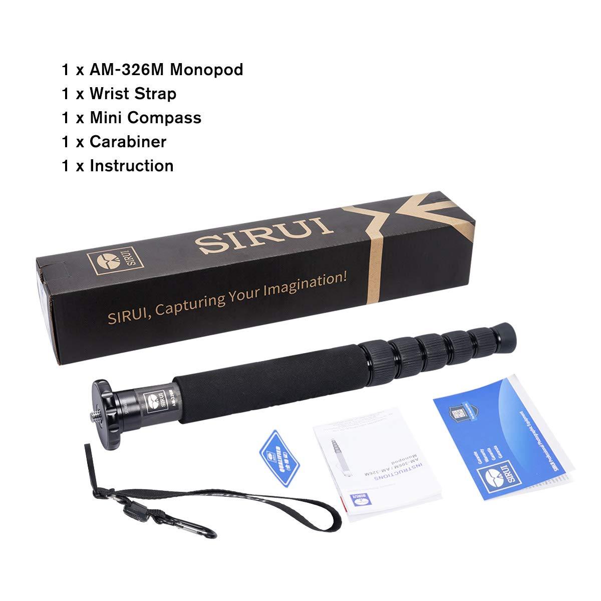 Sirui SIRUI Camera Monopod AM-326M 6 Section Carbon Fiber Portable Compact Lightweight Travel Monopod