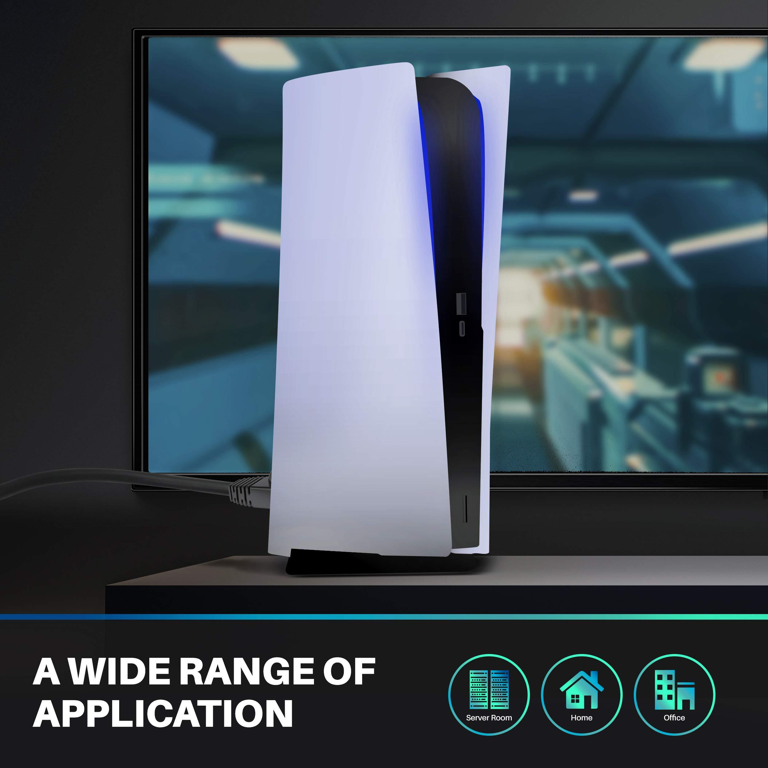 GearIT GearIT Cat 6 Ethernet Cable CCA (30 feet) LAN Network Cord, UTP, Internet, Network Cable - Supports Cat6 / Cat5e / Cat5 Network Standard - Black, 30ft