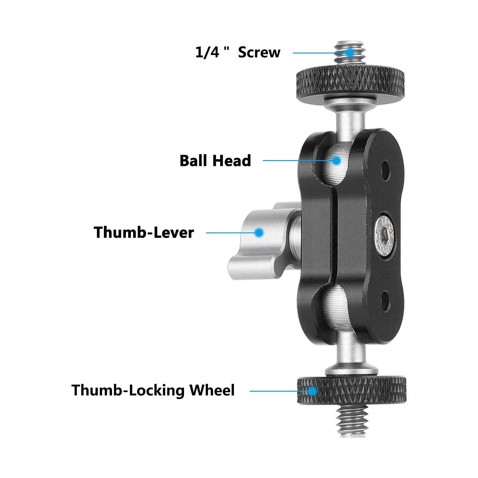 CAMVATE CAMVATE Mini Magic Arm with Dual Universal Ball Head for Monitor/Microphone/LED Video Light -3353