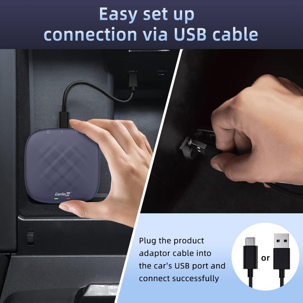 Carlinkit Carlinkit CarPlay Android 13.0 AI Box Adapter, 3-in-1 CarPlay AI Box Max(Plus), Plug & Play, Easy Setup, Built-in Google Play/Netflix/YouTube/TF Card, for Cars with OEM Wired CarPlay&Touchscreen