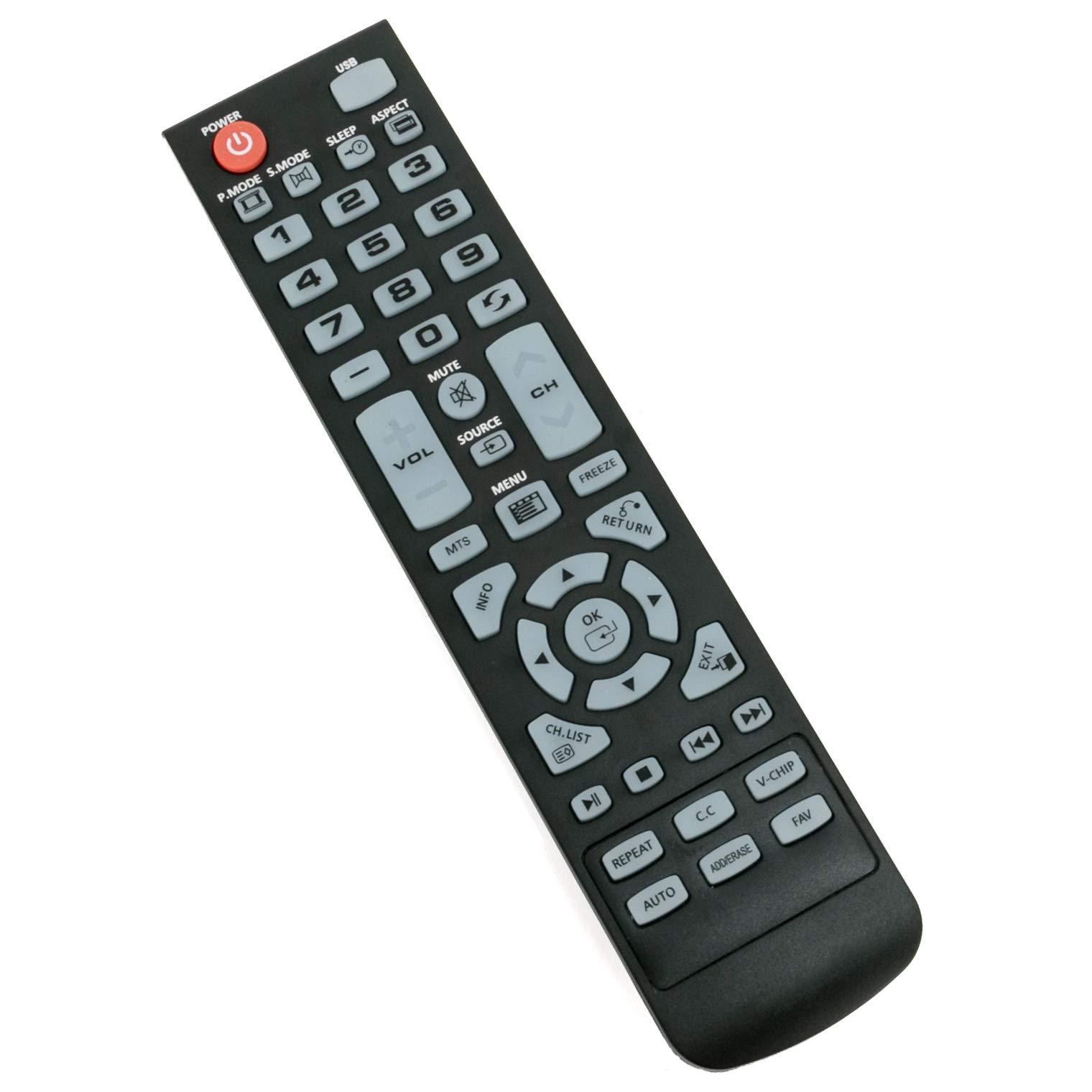 AIDITIYMI New Replacement Remote Control Supports for Element LED TV ELEFT195 ELEFT222 ELEFT326 ELEFT407 ELEFT506 ELEFW195 ELEFW247 ELEFW248 ELEFW328 ELEFW504 ELEFW505 ELEFW581 XHY353 WS-1688